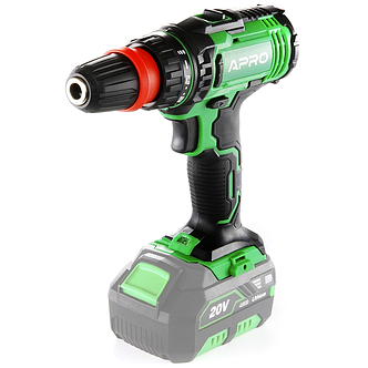 Дриль-шуруповерт швидкознімання акумуляторне 40Нм 20В ЗУ APRO 20DCK (895036) з кейсом, без АКБ, без ЗУ, фото 1