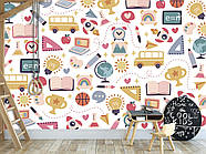 Самоклеючі плівка Oracal фотошпалери "Колаж на шкільну тематику" дизайн для навчальної зони в дитячій, фото 7