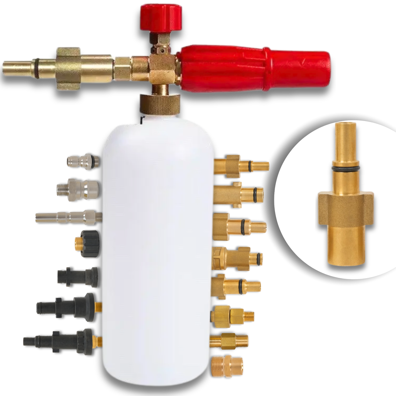 Пінна насадка Profter S03 професійний пінник на мийку з перехідником під будь-який апарат (1 л) Пінник Karcher, фото 1