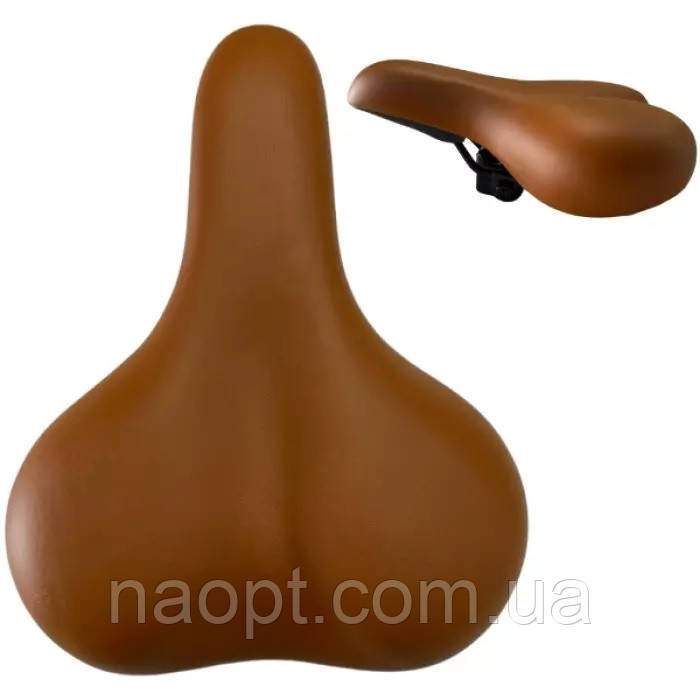 Велосипедне сідло. Коричневе. Сидіння для велосипеда. Сидіння для велосипеда. Сідло вело. Велоседло., фото 1
