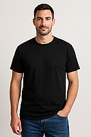 Футболка чоловіча XL однотонна чорна