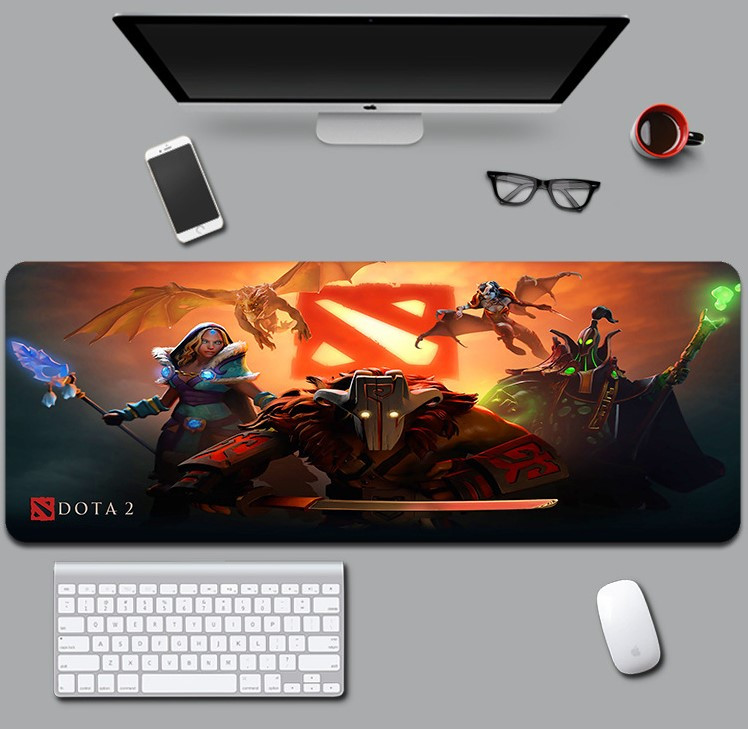 Великий килимок для мишки та клавіатури DOTA 2 unc 900*400*3 мм, фото 1