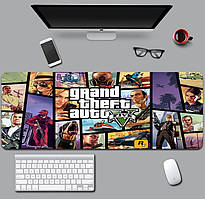 Великий килимок для мишки та клавіатури GTA V unc 900*400*3 мм