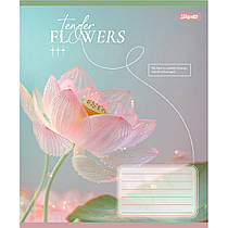 Зошит учнівський 1 Вересня Tender Flowers А5 18 аркушів клітинка 768074