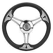 Кермове колесо, неіржавка сталь і пластик 13,5' HF08-313