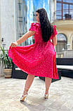 Жіноча літня сукня міді довжини Тканина: софт шовк Розміри: 42-46, 48-52, 54-58, 60-64, фото 6