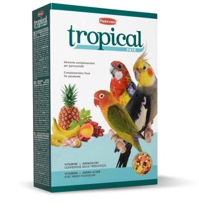 Додатковий корм для середніх папуг Padovan Tropical pâtée Падован Тропікал Пате 700г (PP00090) 8001254000909, фото 1