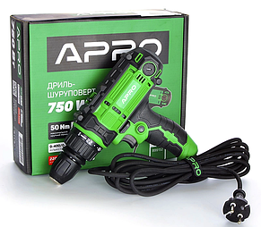 Дриль-шуруповерт мережевий 50Нм 750 Вт APRO D750C (899152), фото 3