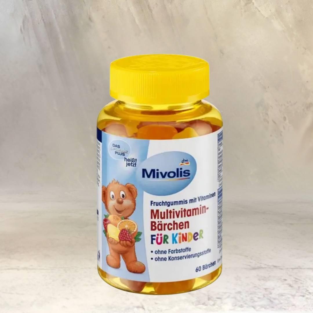 Mivolis Multivitamin-Barchen fur kinder мультивітаміни для дітей желатинові ведмедики 60 шт, фото 1