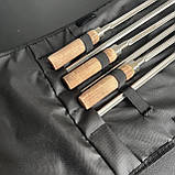 Набір шампурів Д9 з дерев'яною ручкою в чохлі (6 шт), фото 5