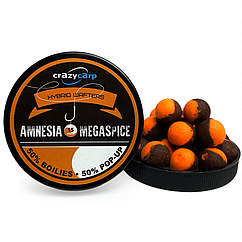 Бойли вафтерс crazy carp Amnesia & Megaspice Hybrid Wafters 15 mm