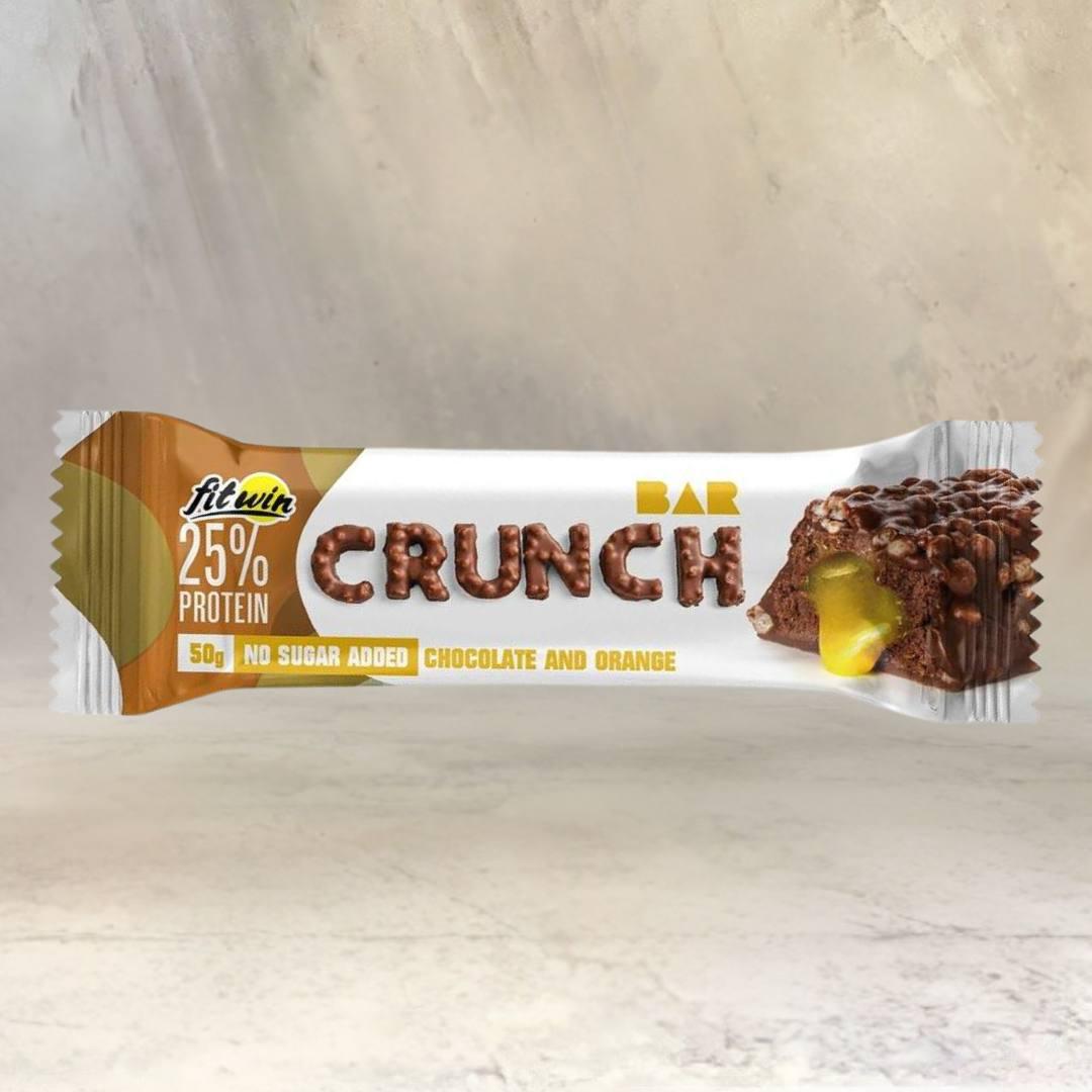 Протеїновий батончик без цукру "Шоколад апельсин" Crunch Bar, FitWin 50 г
