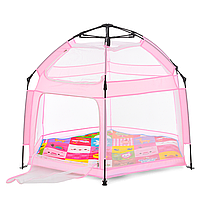 Намет-манеж ігровий дитячий (146-127-110см, стіни-сітки, килимок 136-114см) MR 1512 Powder Pink Рожевий