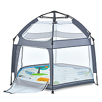 Намет-манеж ігровий дитячий (146-127-110см, стіни-сітки, килимок 136-114см) MR 1512 Silver Mist Сірий