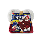 Толстовка плед із капюшоном і рукавами, унісекс, Huggle Hoodie, Бордовий/Оверсайз плед-халат, фото 9