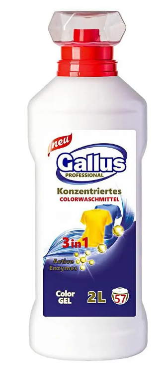 Гель для прання Gallus 3 в 1 Color для кольорових речей 2 л 4251415301329