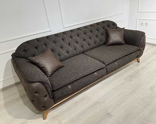 Диван-ліжко сучасний комфортний прямий тканинний Олівія, фото 1