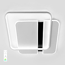 Люстра SAVIO 100W 2S бiло-чорна Esllse керована світлодіодна 3000-6500К 10000Lm WHITE/BLACK 500x500x60мм