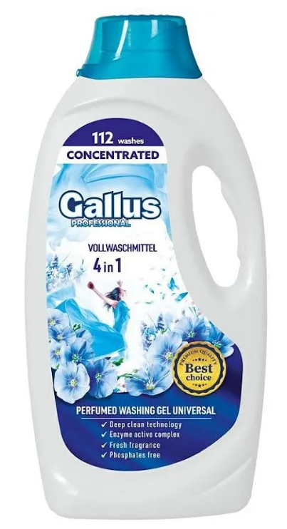 Гель для прання Gallus Professional Concentrated 4в1 Univesal 4.05 л 112 прань 4251415302029