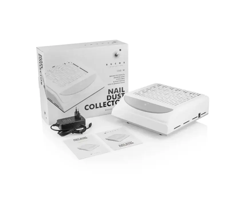 Витяжка для манікюру Bucos Cyclone V2 WHITE з НЕРА-фільтром 100W