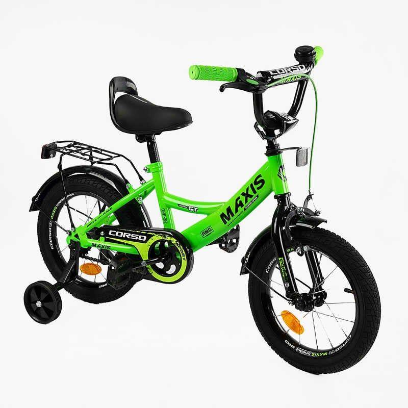 Велосипед 14" дюймів 2-х колісний "CORSO" MAXIS CL-14125 зелений, фото 1