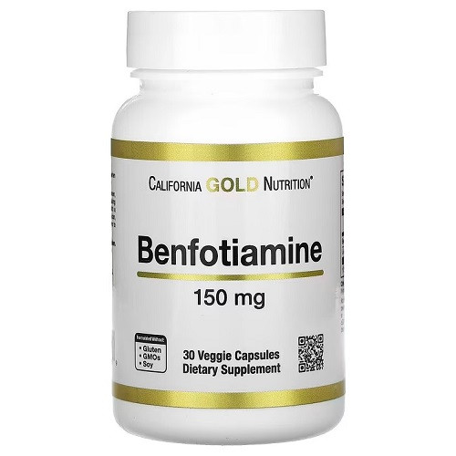 Бенфотіамін California Gold Nutrition Benfotiamine 150 mg (30 капсул.)