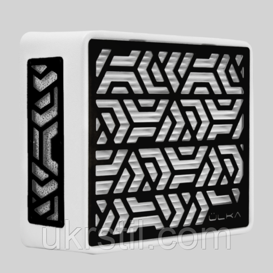 Витяжка для манікюру настільна Ulka Pemium з фільтром, колір білий (сітка чорна), фото 1