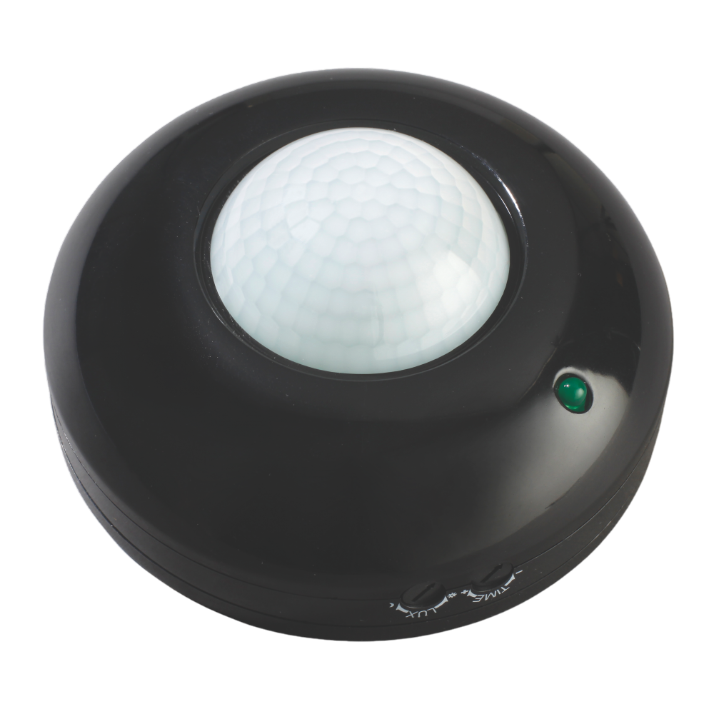 Датчик руху накладний кут 360° AC220V чорний IP20 Velmax V-ІМS-31 (ST07)