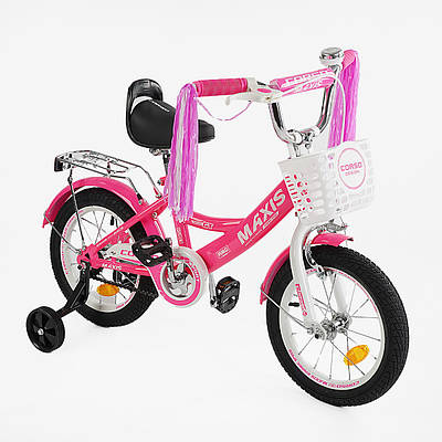 Велосипед 14" дюймів 2-х колісний "CORSO" MAXIS CL-14705 рожевий