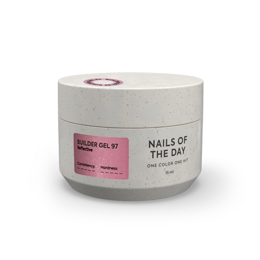 NAILSOFTHEDAY Builder gel 97 — коричневий світловідбиваючий гель для нарощування, 15 мл, фото 1