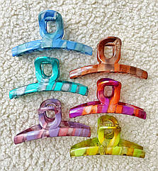 Крабі для волосся гуртом 12,5*5 см пластик 12 шт./пач.