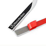 Емблема крила Mercedes Benz 2шт 148×18 мм чорні (метал), фото 3