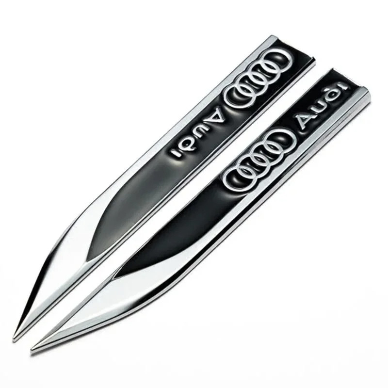 Емблема крила Audi 2шт 148×18мм чорні (метал), фото 1