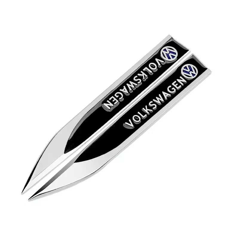 Емблема крила Volkswagen 2шт 148×18 мм чорні (метал), фото 1
