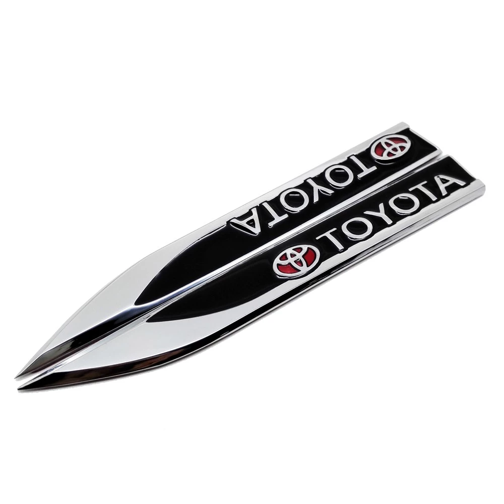 Емблема крила Toyota 2шт 148×18мм чорні (метал), фото 1