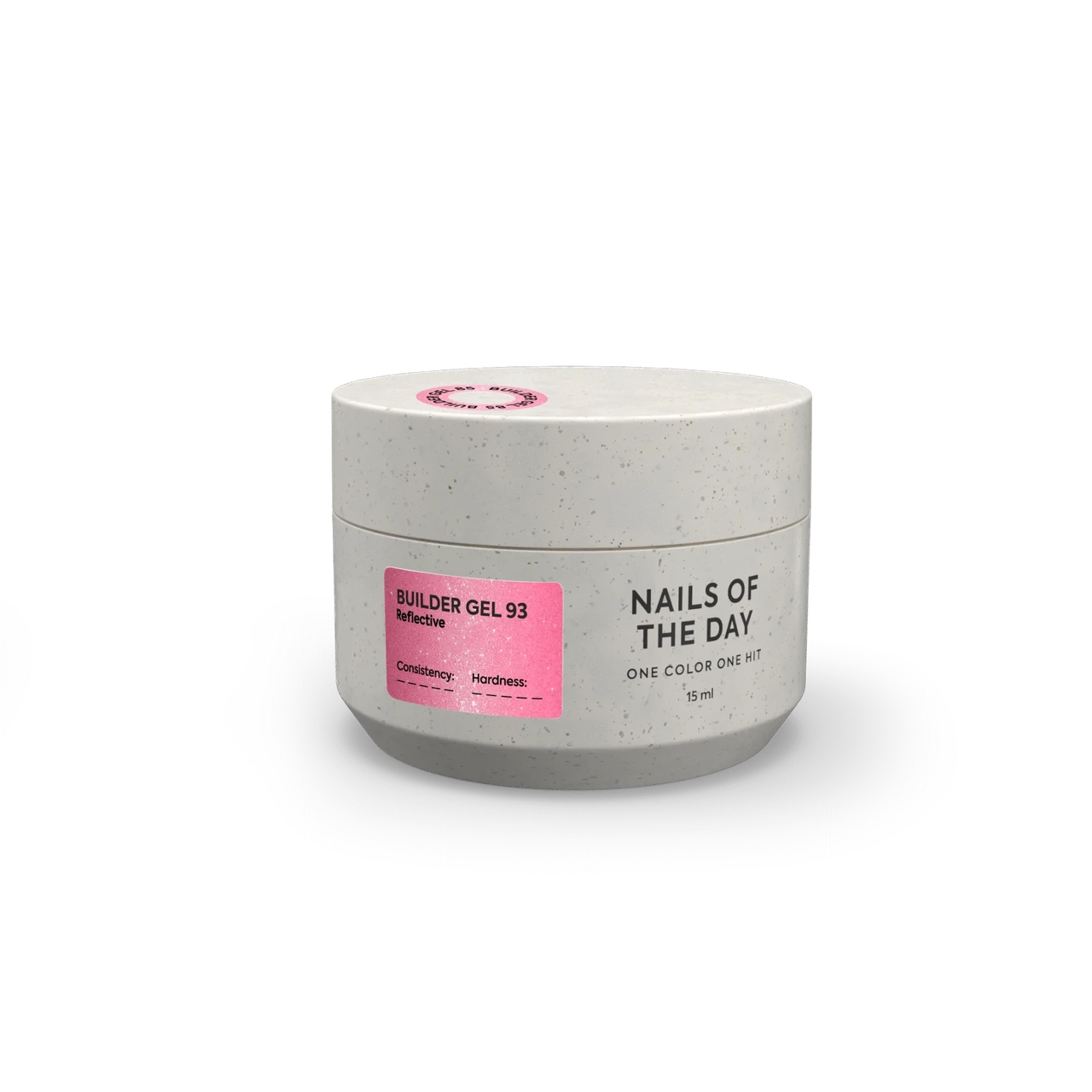NAILSOFTHEDAY Builder gel 93 — ніжно-рожевий світловідбиваючий гель для нарощування, 15 мл, фото 1