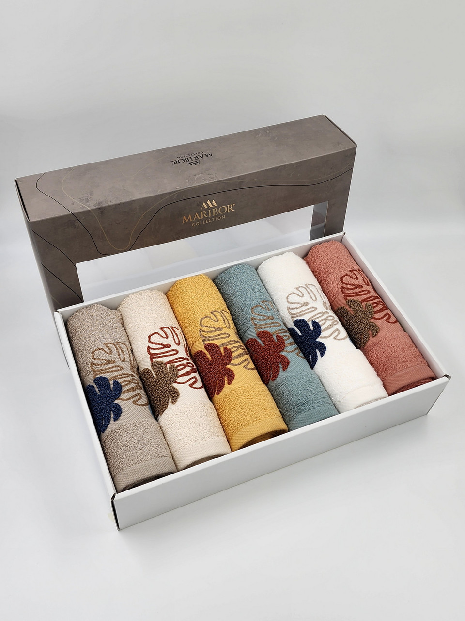 Подарунковий набір рушників Maribor 50х90 см, лицеві 6 шт. Palmariva, фото 1