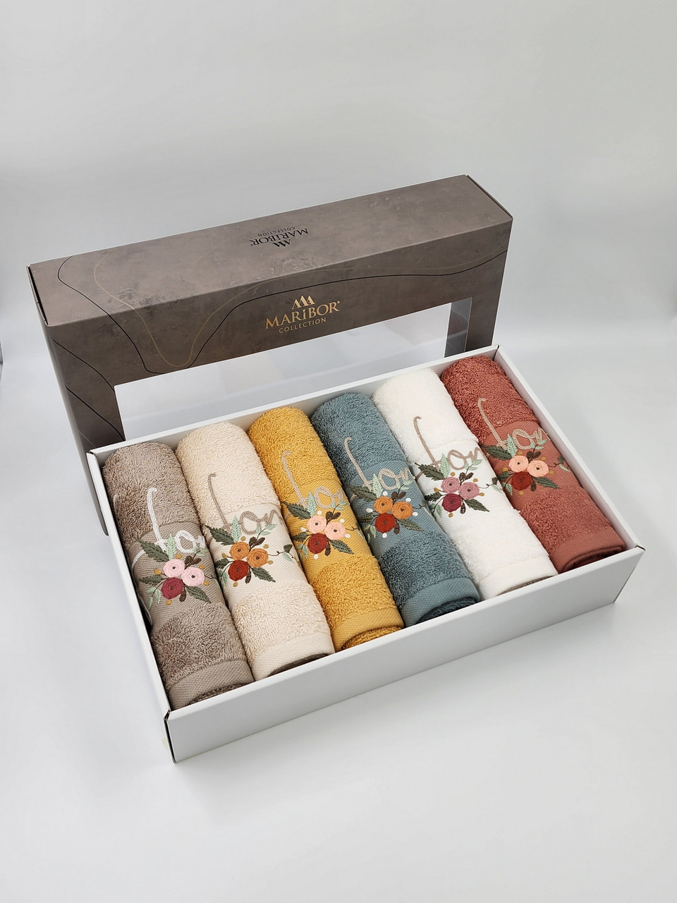 Подарунковий набір рушників Maribor 50х90 см, лицеві 6 шт. Home, фото 1