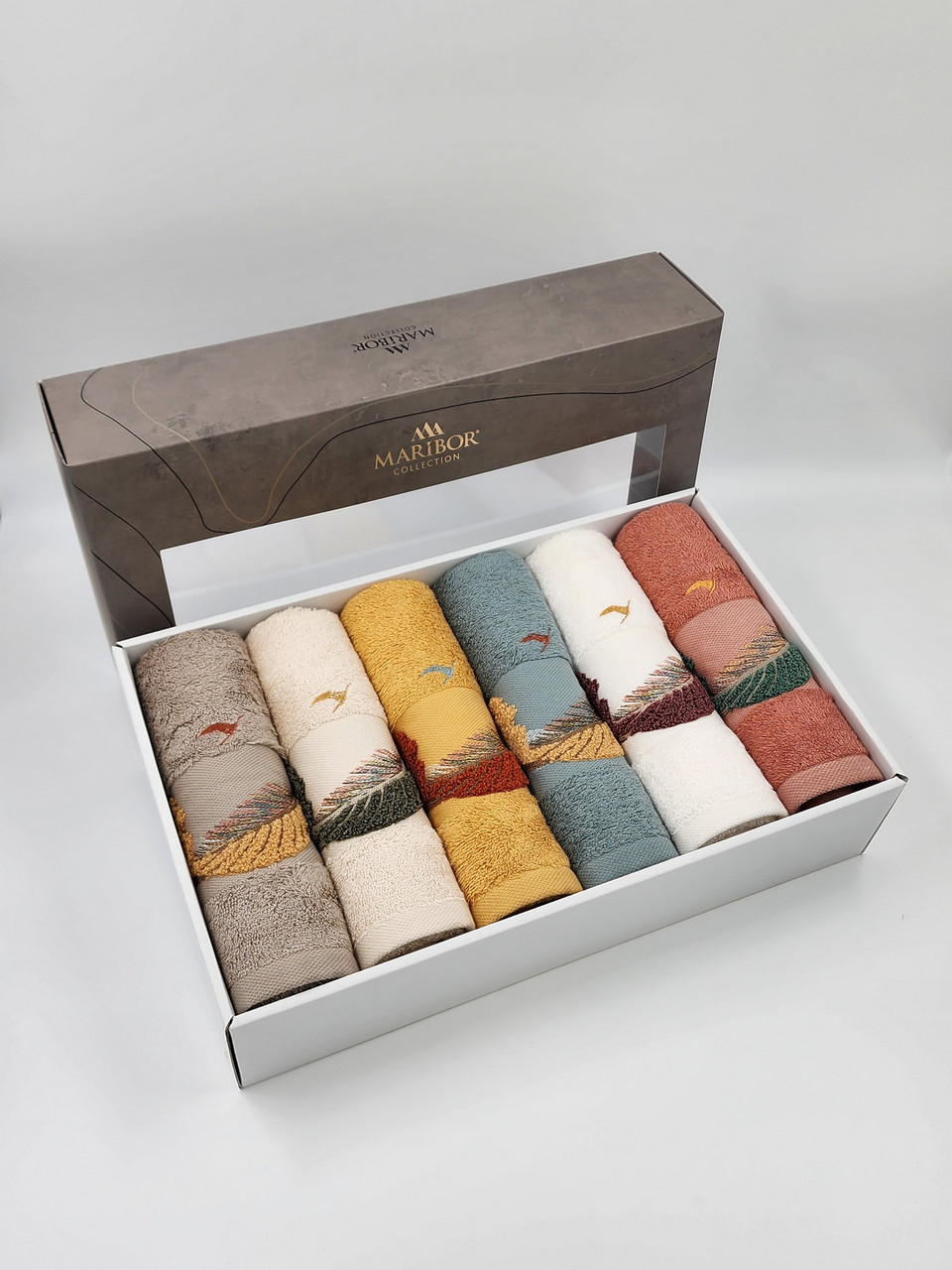 Подарунковий набір рушників Maribor 50х90 см, лицеві 6 шт. Piuma, фото 1