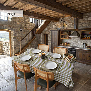 Скатертина з серветками Istanbul Piknik Set 140 х 180 см Happy Days Yesil