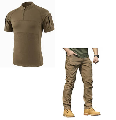 Літній костюм Штани Hunter Pro + Убакс короткий рукав Койот Розмір 3XL, фото 1