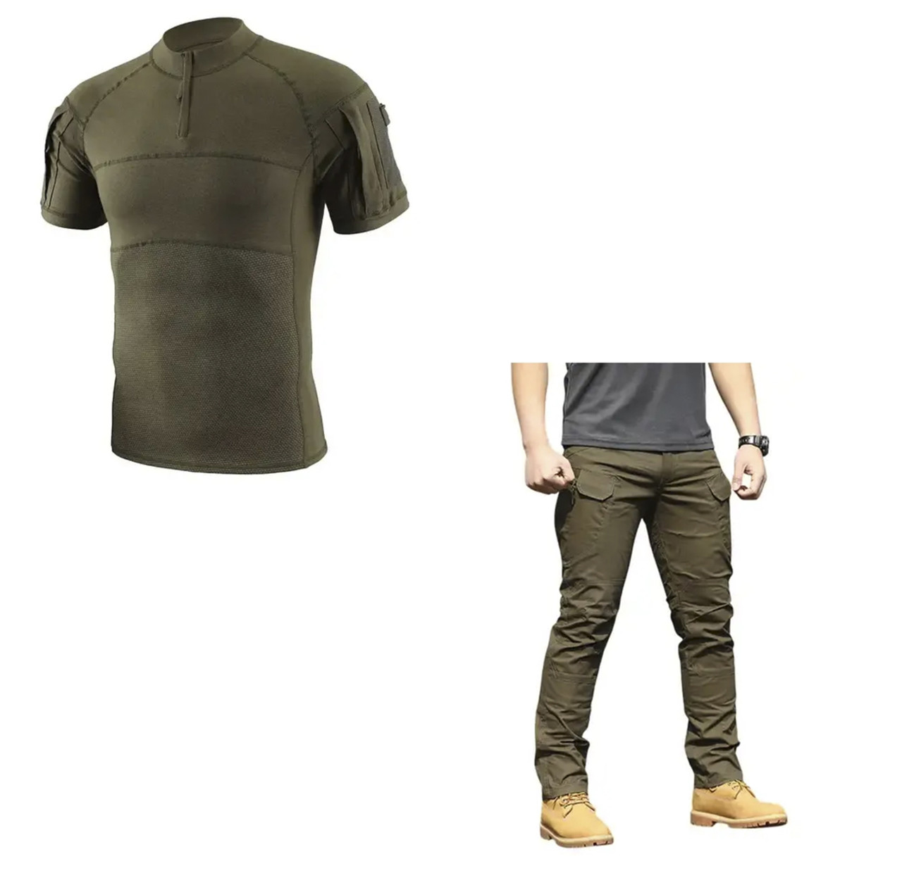 Літній костюм Штани Hunter Pro + Убакс короткий рукав Олива Розмір L