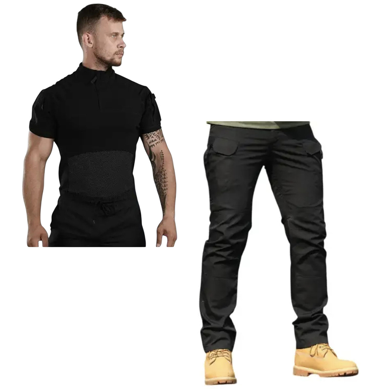 Літній костюм Штани Hunter Pro + Убакс короткий рукав Чорний Розмір 3XL