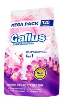 Пральний порошок Gallus Color Кольоровий 6,6 кг 4 в 1 4251415302203
