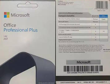 Office 2021 Professional Plus для Windows ключ-карта new для 1 ПК (79G-05489) прив'язка до облікового запису Microsoft