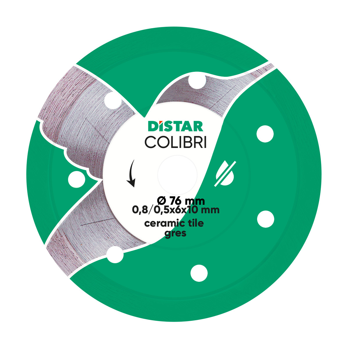 Алмазний диск для кераміки DISTAR 76х0.8 COLIBRI