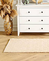 Килим зі штучного хутра кролика 80 x 150 см бежевий THATTA