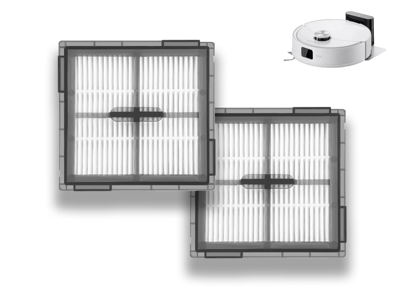 Набір HEPA-фільтрів для робота-пилососа Roborock Q10 / Q10 PF / Q10 PF+ / Q10 VF / X5 / Q10P / Q8+ / Q8 Max Pro Plus, фото 1