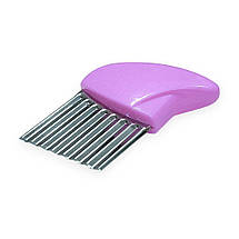 Ніж для фігурної нарізки сиру і овочів MagicKitchen з кольоровою ручкою бузковий, фото 3