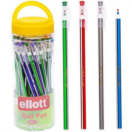 Від 50 шт. Ручка масляная "Ellott" CL568L PVC синяя купити дешево оптом в інтернет-магазині